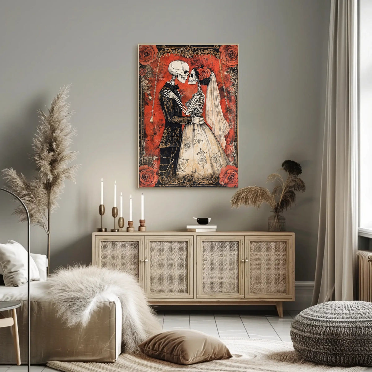 Day of the Dead Wedding Cultural Heritage Poster