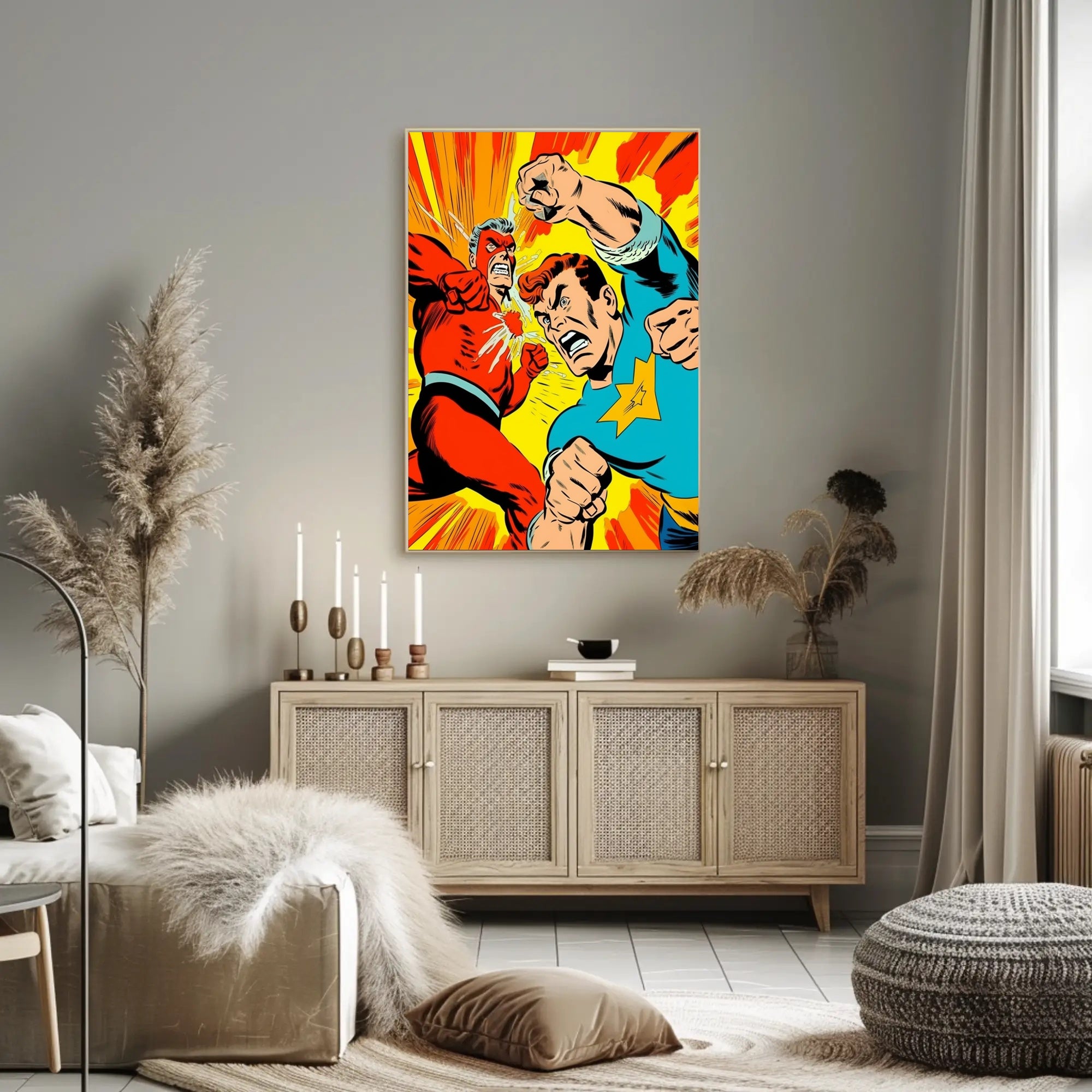 Epic Superhero Showdown Poster