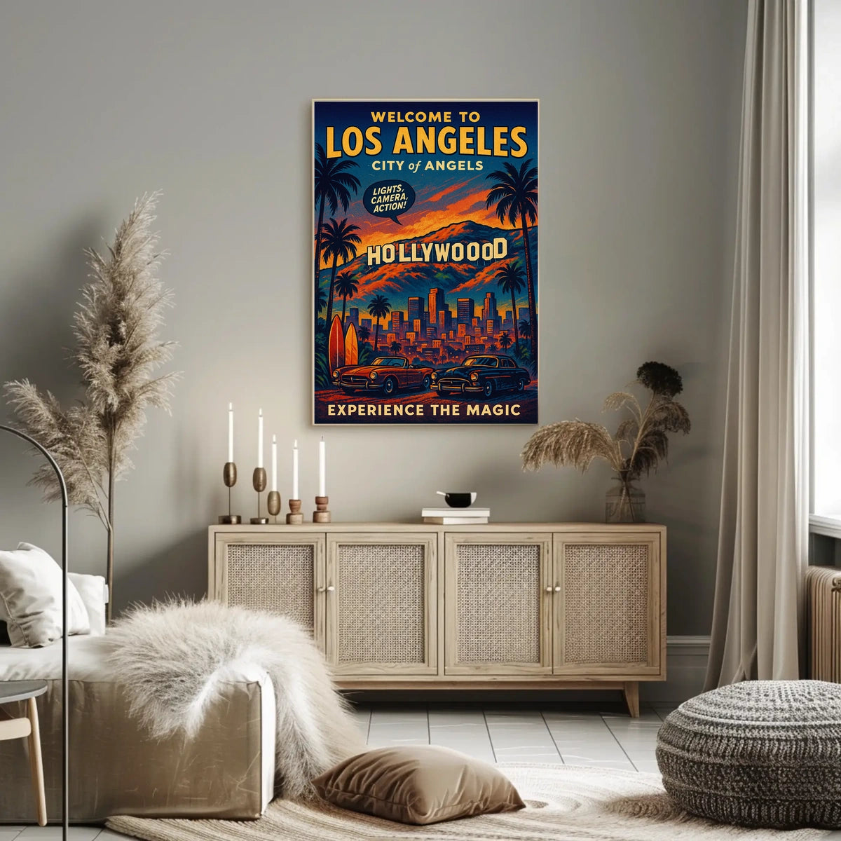 City of Angels Vintage Hollywood Art Poster