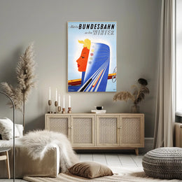 Winter Travel with Bundesbahn Poster PosterGoat