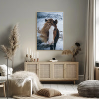 Majestic Icelandic Horse in Winter Animal Poster