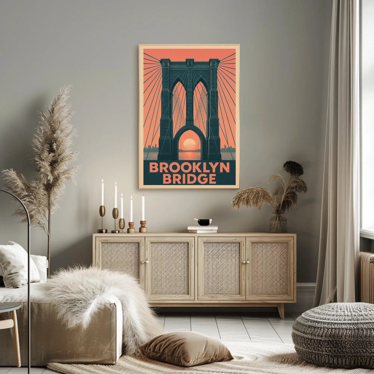 Brooklyn Bridge Elegance Travel Poster