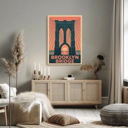 Brooklyn Bridge Elegance Travel Poster