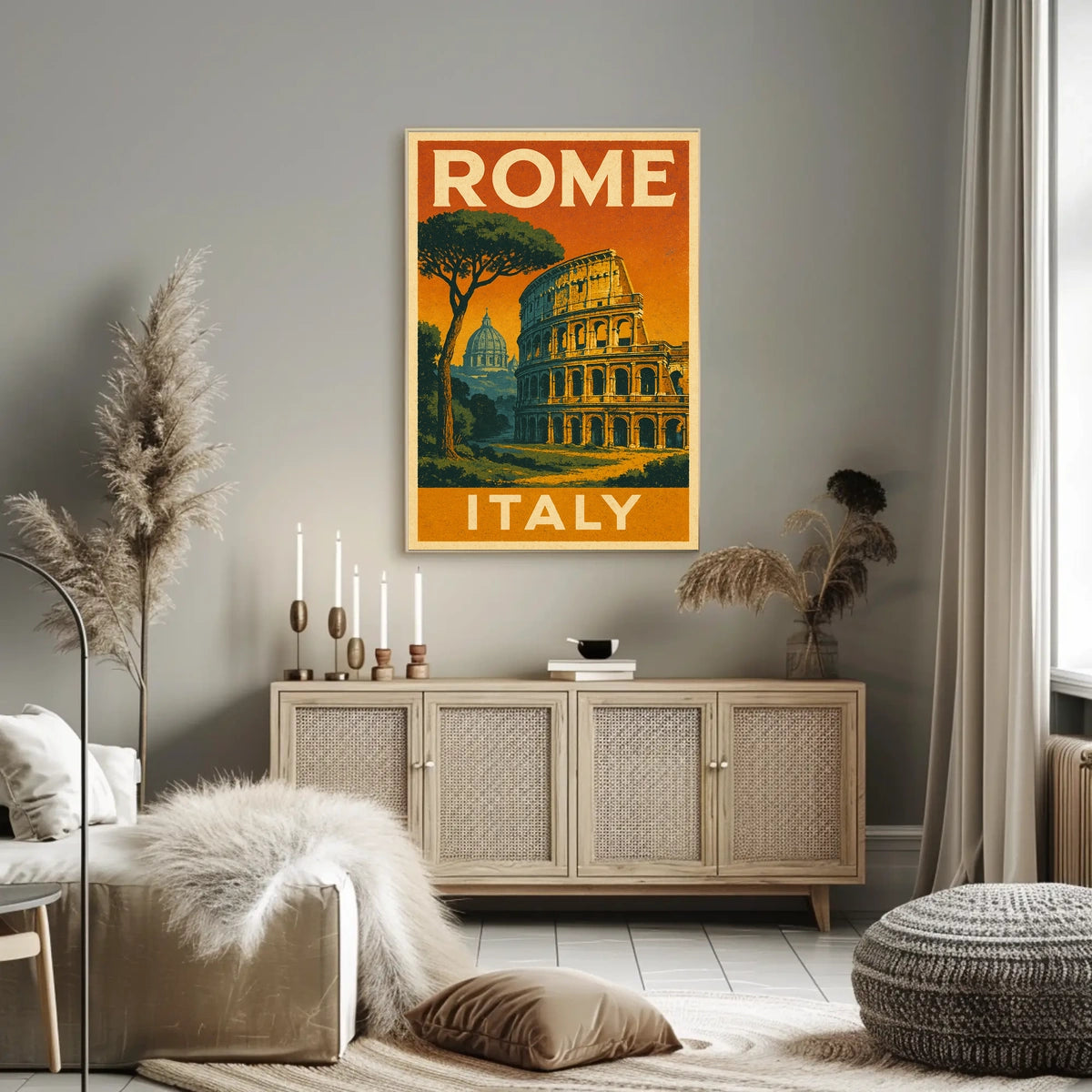 Rome, Italy Travel Poster