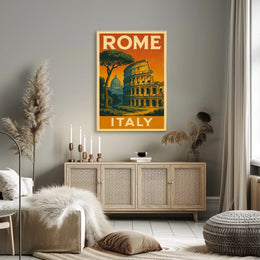 Rome, Italy Travel Poster