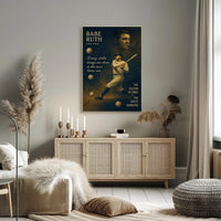 Babe Ruth Vintage Baseball Legend Sports Poster
