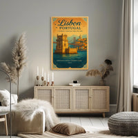Lisbon, Portugal Travel Architecture Scenic Poster
