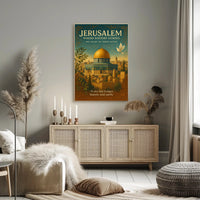 Jerusalem Vintage Travel Poster Wall Art