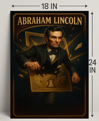 Abraham Lincoln Patriotic Historical Art Poster
