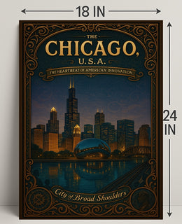 Chicago The Heartbeat of American Innovation Poster PosterGoat