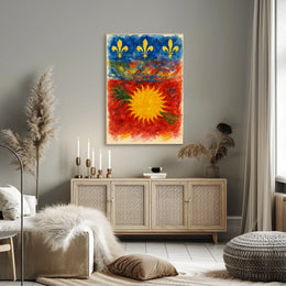 Vibrant Heraldry Wanderlust Decor Poster