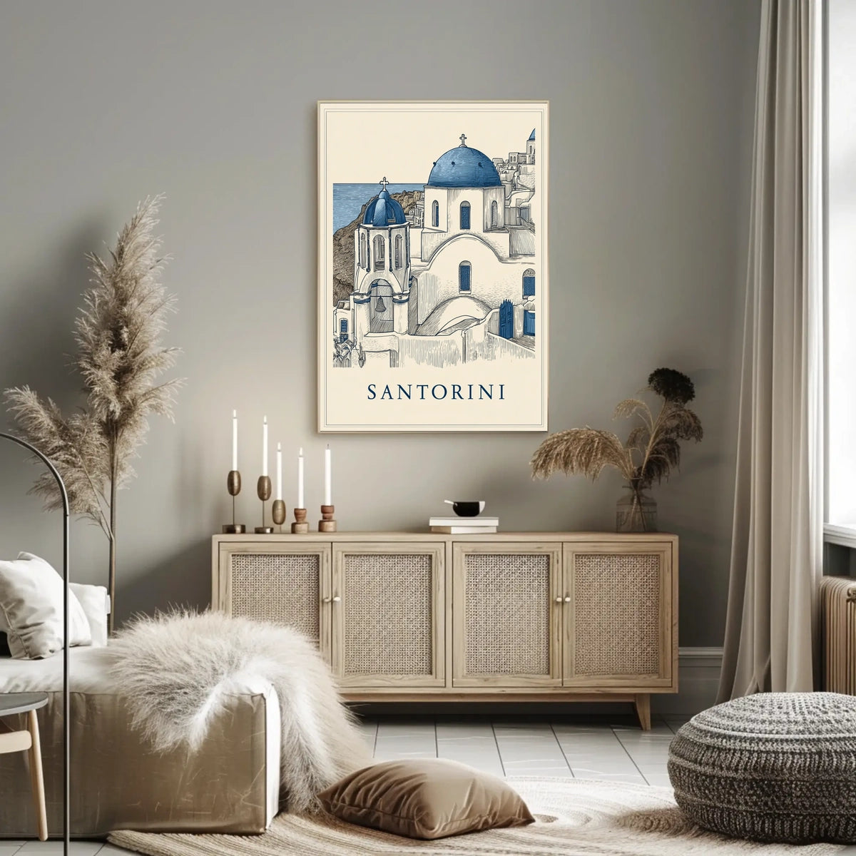 Santorini Serenity Poster