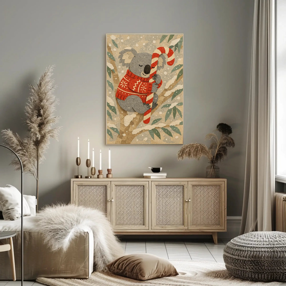 Cozy Koala in Winter Wonderland Poster