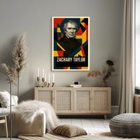 Zachary Taylor 12th President of the United States Abstract Pop Poster