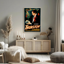 Thurston Magician Vintage Poster with Mystical Supernatural Theme