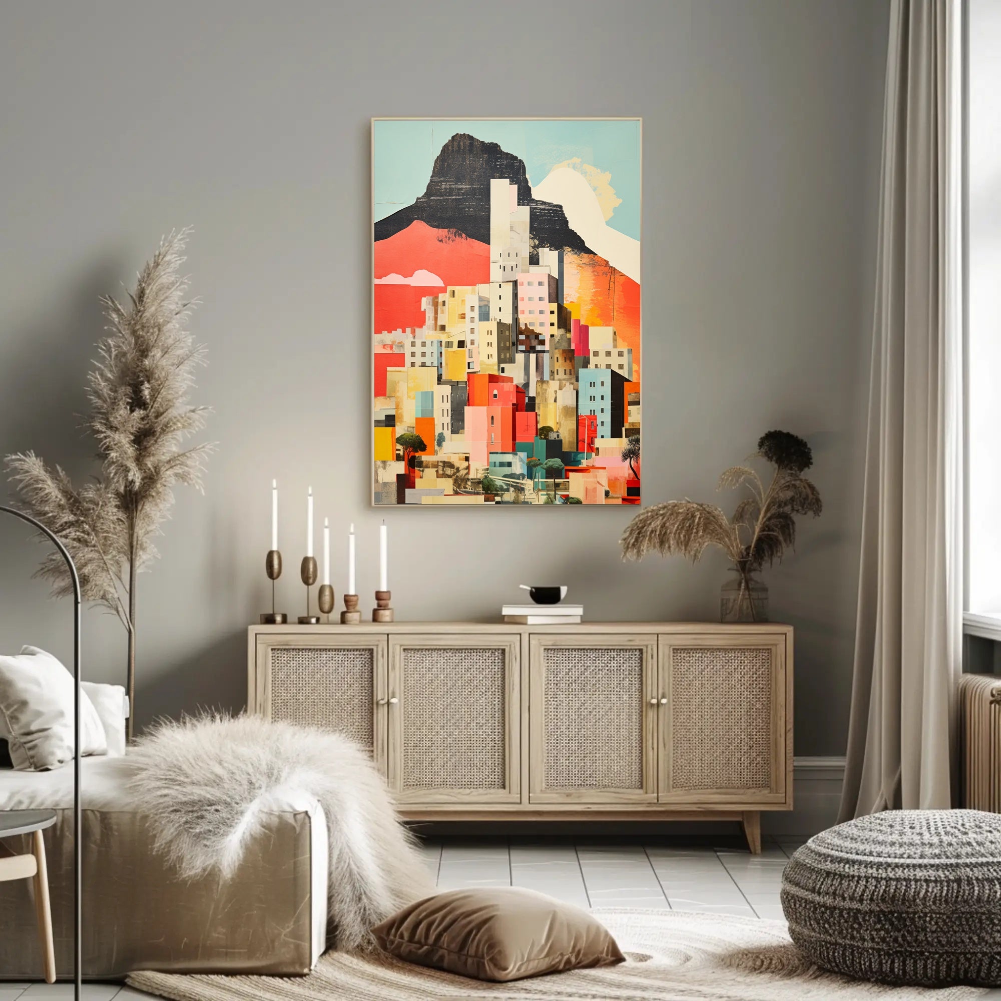 Vibrant Cityscape Collage Poster