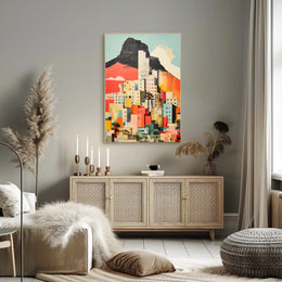 Vibrant Cityscape Collage Poster