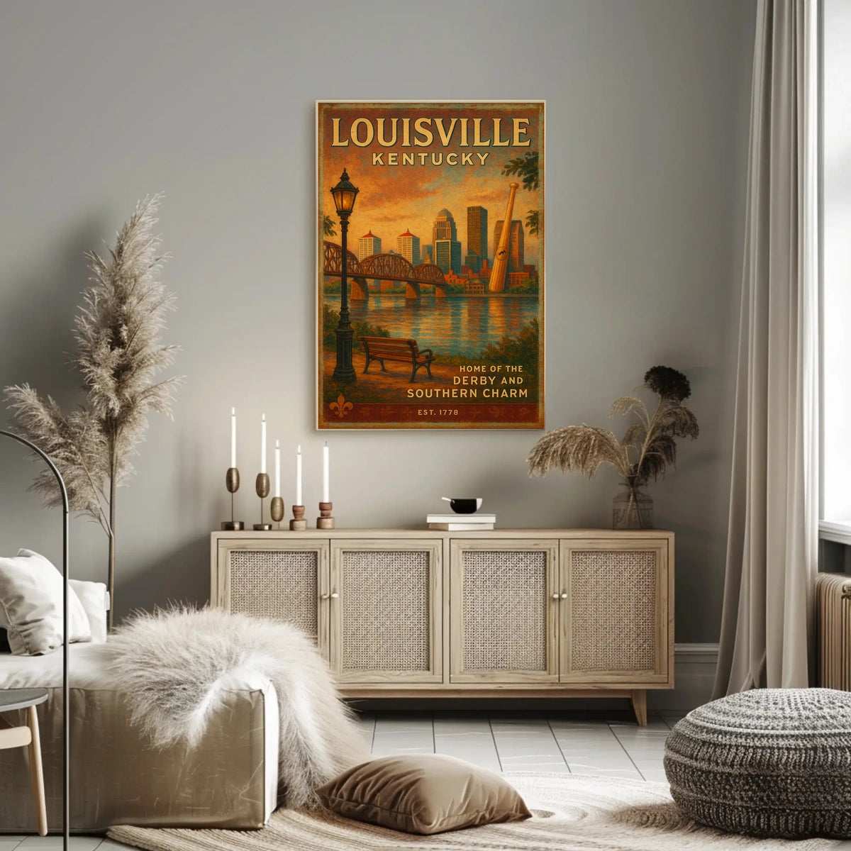 Louisville, Kentucky Home of the Derby and Southern Charm Poster