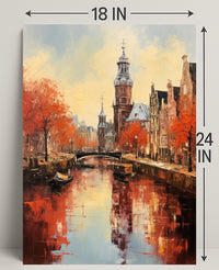 Autumn Reflections In A Canal Poster