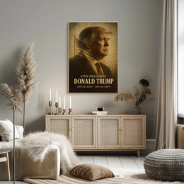 Trump Vision Promise Vintage Sepia Patriotic Poster