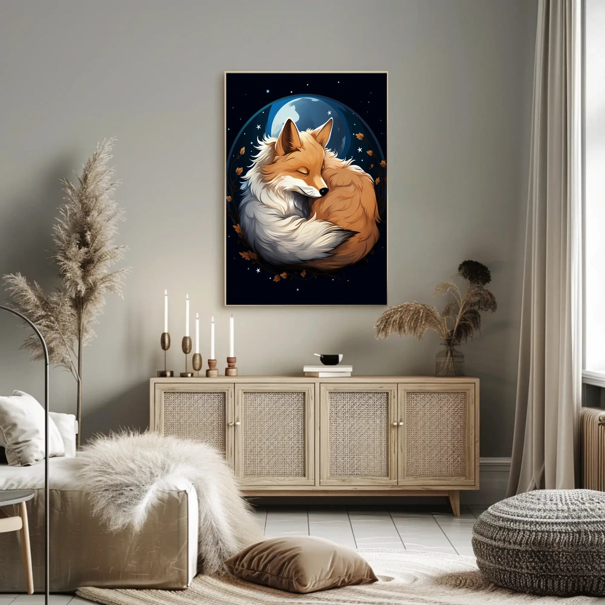 Moonlit Fox Poster