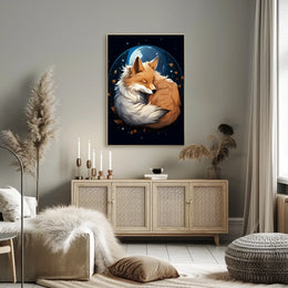 Moonlit Fox Poster