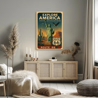 Explore America Route 66 Poster