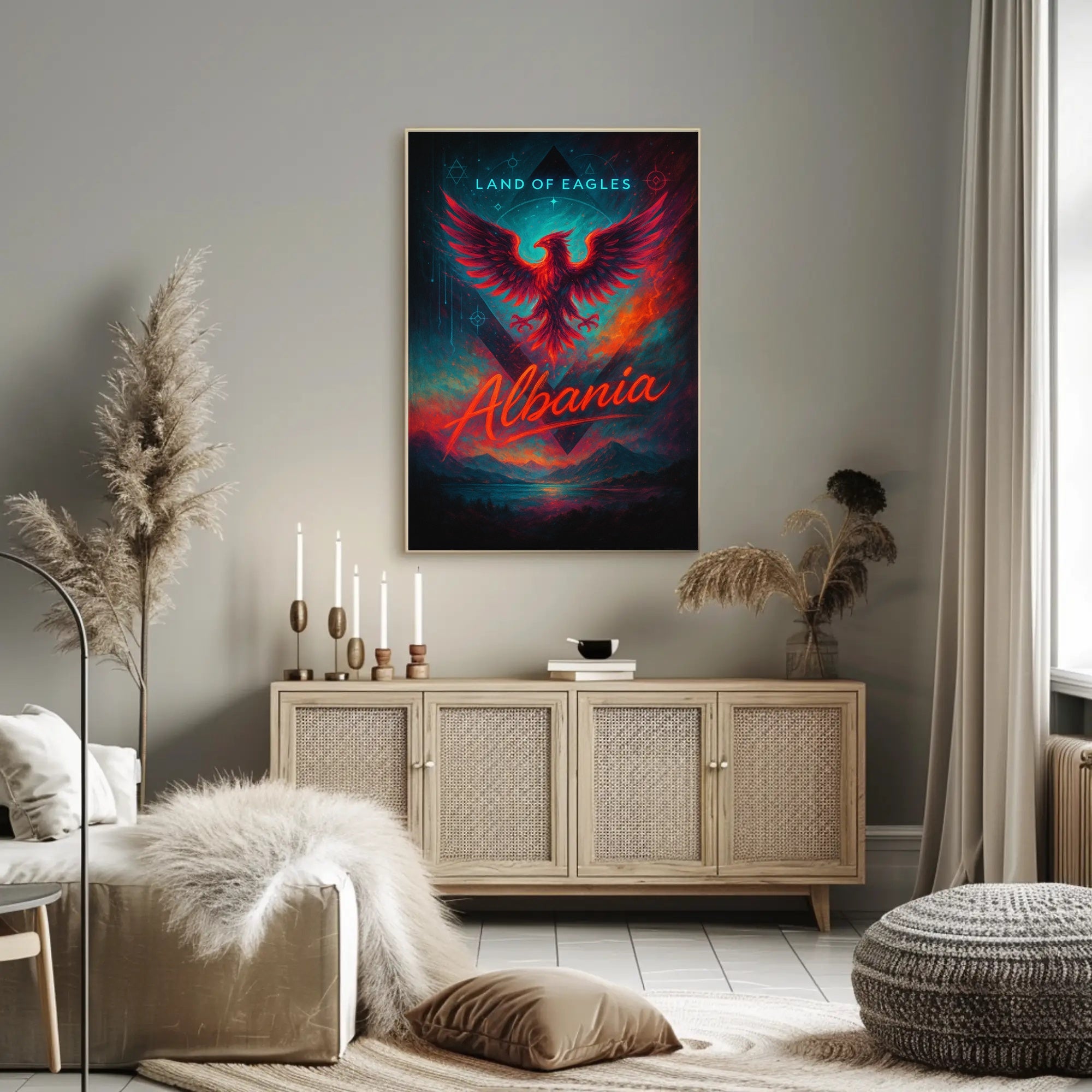 Albania Travel Poster Vintage Land Of Eagles