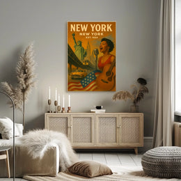 New York City Cultural Heritage Poster Vintage Wall Art