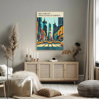 New York City Street Scene Poster