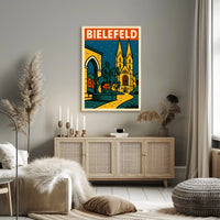 Bielefeld A Nighttime Cityscape Poster