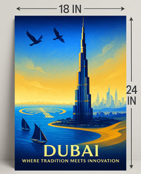 Dubai Where Tradition Meets Innovation Poster PosterGoat