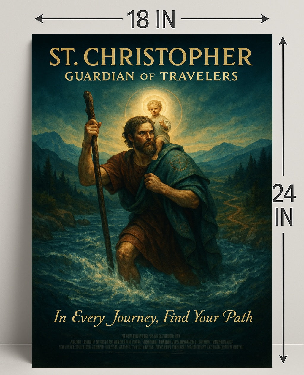 St. Christopher Guardian Of Travelers Poster