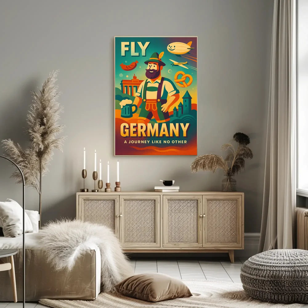 Germany Travel Adventure Retro-Modern Illustrated Travel Poster PosterGoat