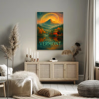 Vermont Landscape Autumn Foliage Mountain Poster