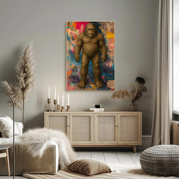 Bigfoot Yeti Art in Abstract, Artistic, or Pop Culture Poster