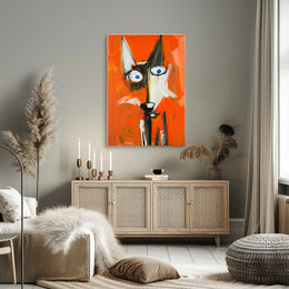 Abstract Fox Wall Art Poster Minimalist Animal Print