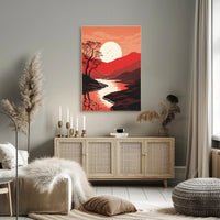 Tranquil Sunset Landscape Poster