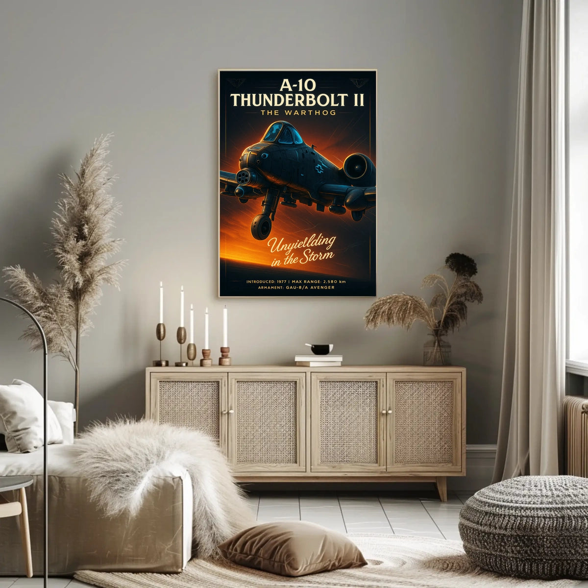A-10 Thunderbolt II: Unyielding in the Storm Military Poster