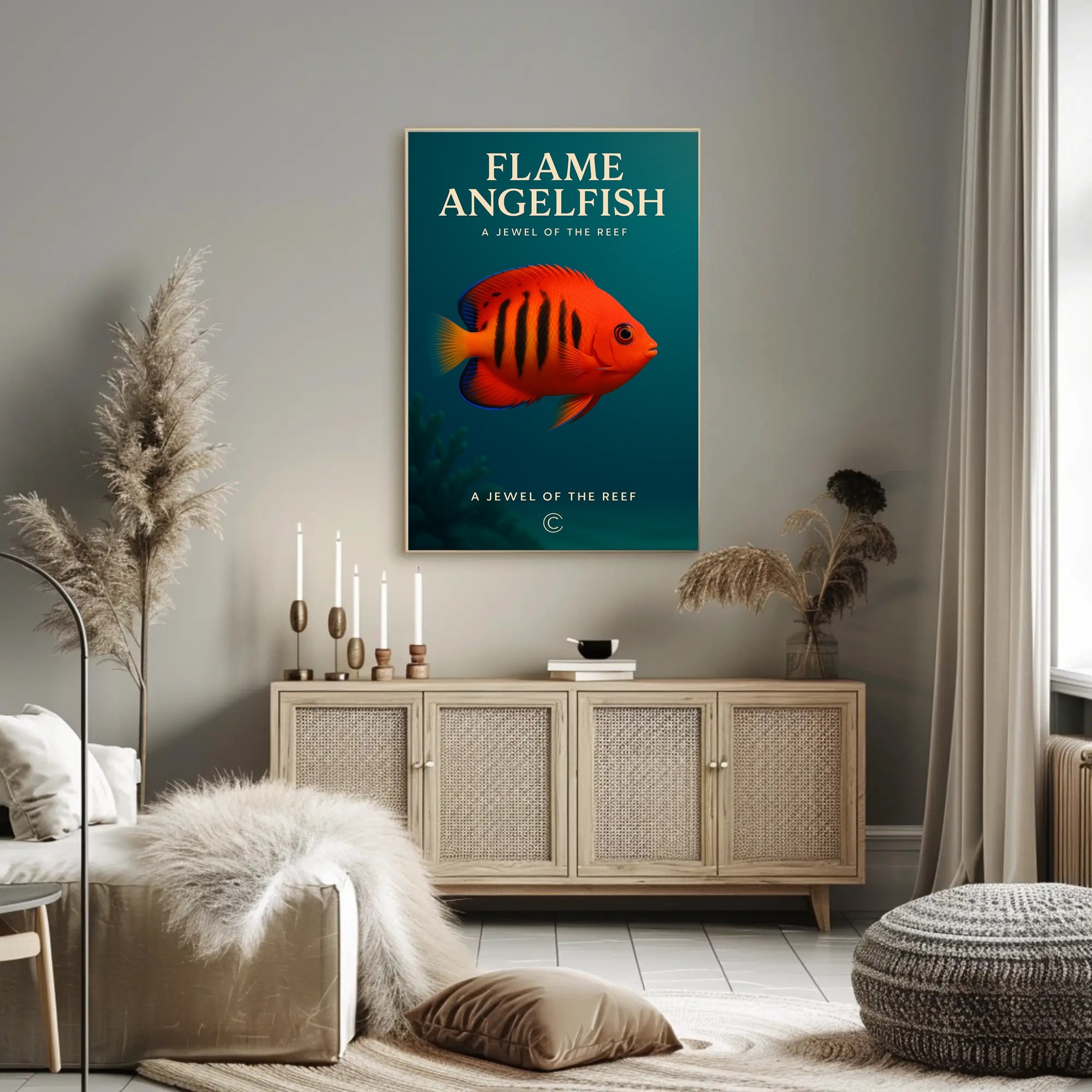 Flame Angelfish A Jewel of the Reef Poster PosterGoat