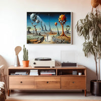 Surreal Futuristic Alien Landscape Art Poster Futuristic Sci-Fi Poster