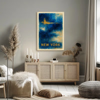 New York Abstract Expression Poster For Modern Wall Art