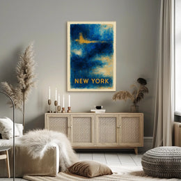 New York Abstract Expression Poster For Modern Wall Art