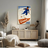 Skis Badan Advertisement Poster PosterGoat