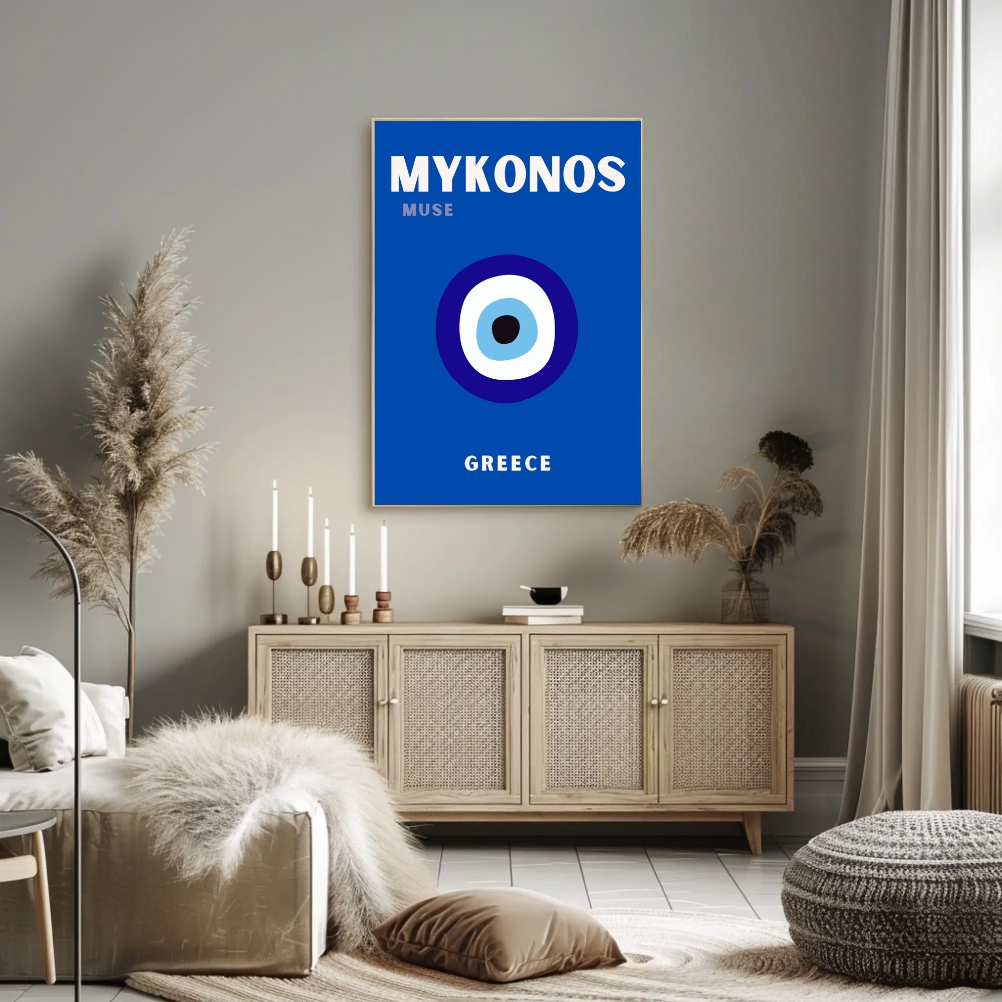 MYKONOS Muse Eye Icon Greece Travel Poster PosterGoat