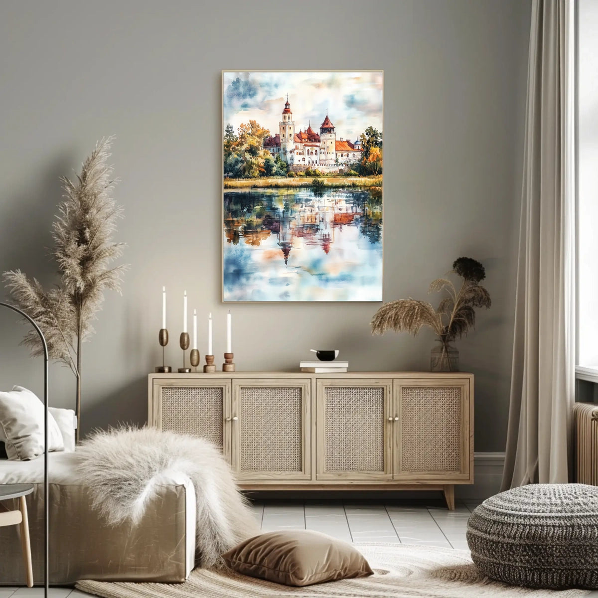 Belarus Mir Castle Reflection View Poster