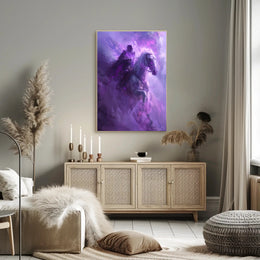 Dark Rider On Spectral Horse Fantasy or Mythology Poster PosterGoat