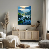 Serene Terraced Landscapes Poster