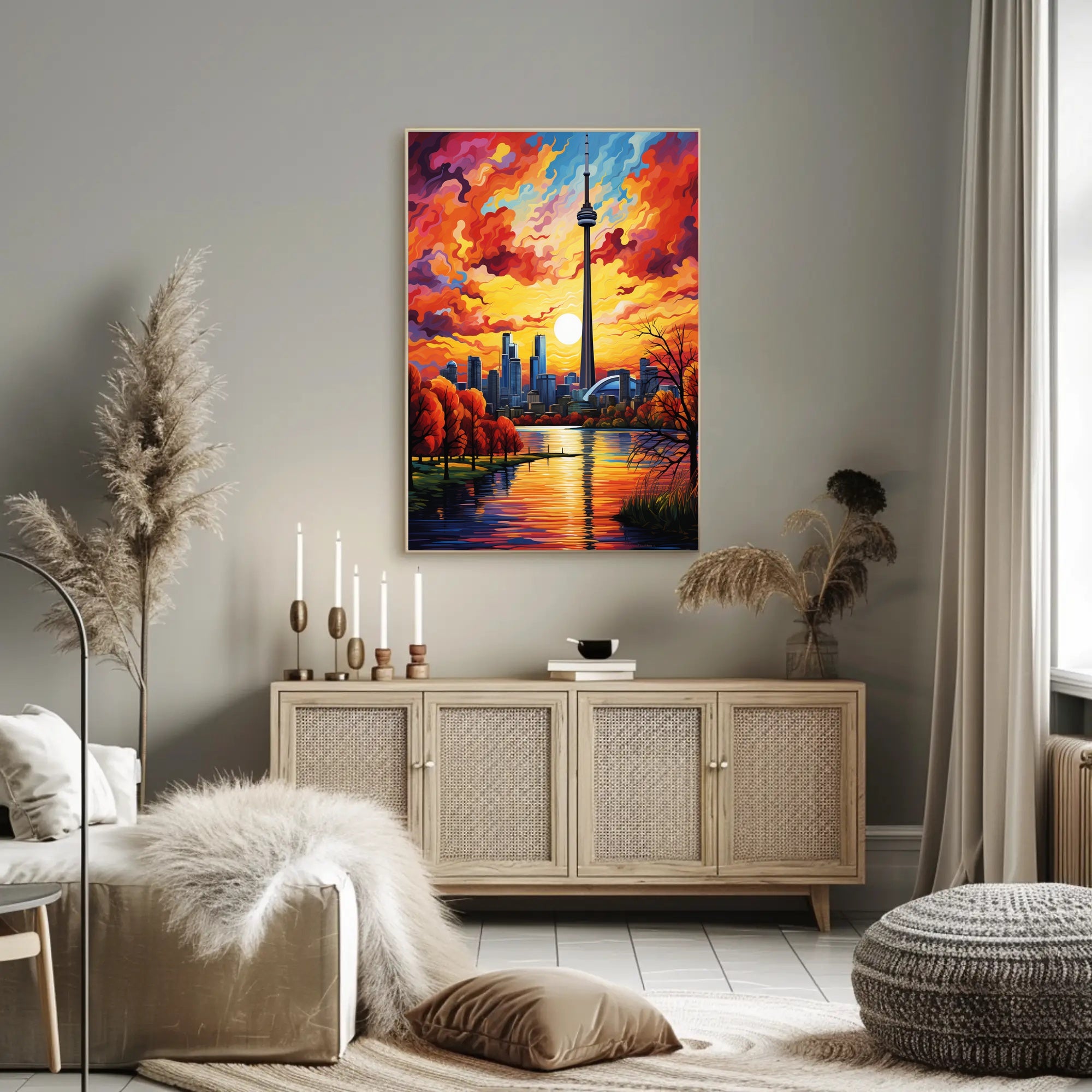Toronto Skyline At Sunset Poster