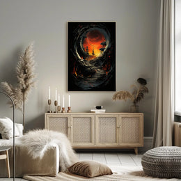 Apocalyptic Dystopian World Surreal Landscape Artistic Poster